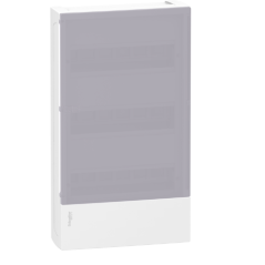 Coffret modulaire MINIPRAGMA ( 3R 12M)porte pleine blanche saillie PT SAN[MIP10312T]