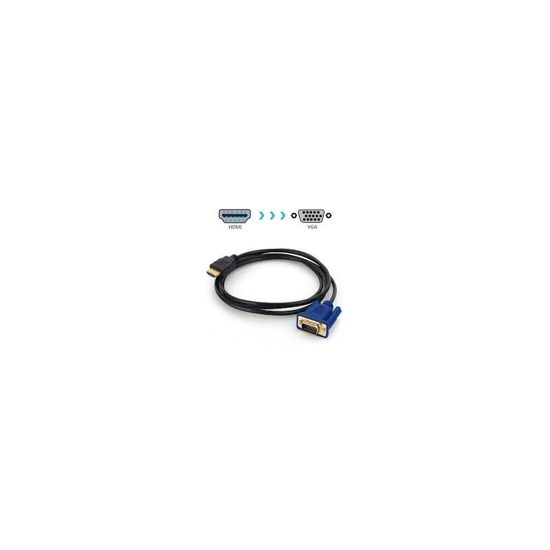 Cable adapter HDMi - VGA. HDMI Mâle vers VGA Mâle 2[HDMi - VGA]