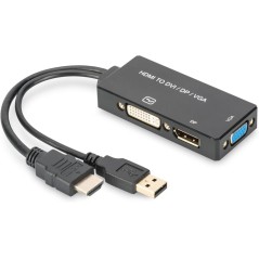Câble convertisseur HDMI 3-en-1[AK-330403-002-S]