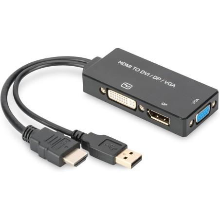 Câble convertisseur HDMI 3-en-1[AK-330403-002-S]