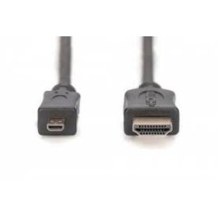 Cable Micro HDMI/HDMI a haut debit 2m[AK-330109-020-S]