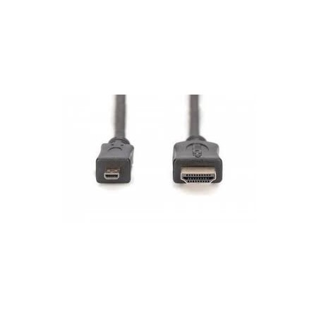 Cable Micro HDMI/HDMI a haut debit 2m[AK-330109-020-S]