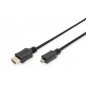 Cable Micro HDMI/HDMI a haut debit 2m[AK-330109-020-S]