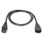 Cable peripherique  1,2 m - IEC C14 - IEC C13 - H05VV-F3G - 250 V - 10 A[AK-440201-012-S]