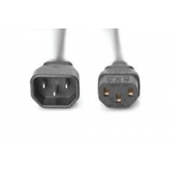 Cable peripherique  1,2 m - IEC C14 - IEC C13 - H05VV-F3G - 250 V - 10 A[AK-440201-012-S]