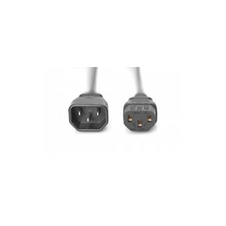 Cable peripherique  1,2 m - IEC C14 - IEC C13 - H05VV-F3G - 250 V - 10 A[AK-440201-012-S]