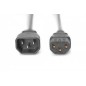 Cable peripherique  1,2 m - IEC C14 - IEC C13 - H05VV-F3G - 250 V - 10 A[AK-440201-012-S]