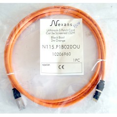 Cable reseau RJ45 Cat5 blindé droit 2 m[CAT5-5MUTP.]