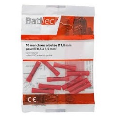 Manchon  Couleur rouge. Sachet de 10.[820190]