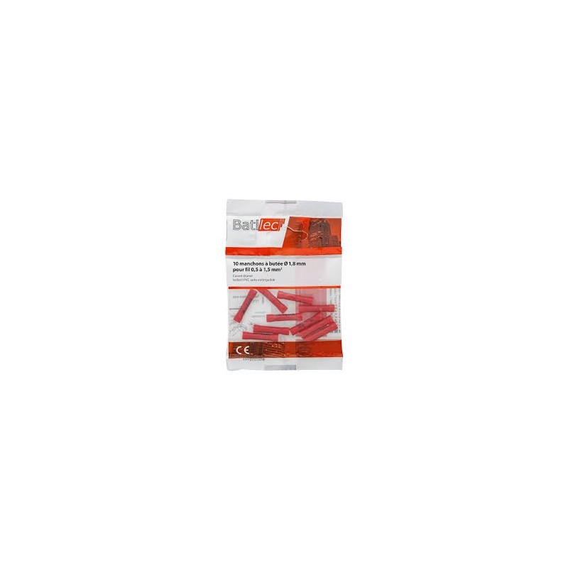 Manchon  Couleur rouge. Sachet de 10.[820190]