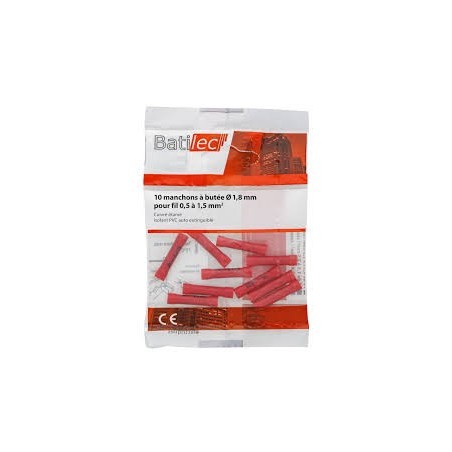 Manchon  Couleur rouge. Sachet de 10.[820190]