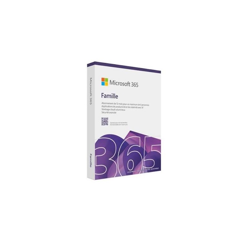Microsoft Office 365 Famille Français - 1an / 6 utilisateurs  Africa Only Medialess[EP2-36887]