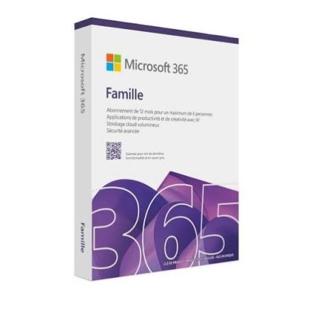 Microsoft Office 365 Famille Français - 1an / 6 utilisateurs  Africa Only Medialess[EP2-36887]