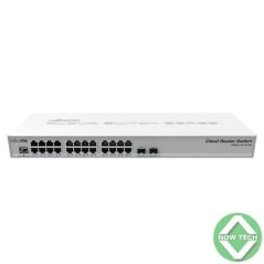 Mikrotik Cloud Smart Switch CSS326-24G-2SRM Commutateur - intelligent - 24 x 10/100/1000  2 x 10 Gigabit SFP - Montable sur rack - PoE[CSS 326-24G-2S]