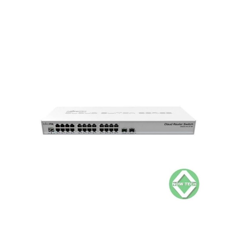 Mikrotik Cloud Smart Switch CSS326-24G-2S+RM Commutateur - intelligent - 24 x 10/100/1000 + 2 x 10 G- PoE[CSS 326-24G-2S+]