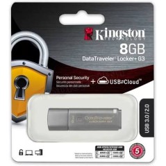 Clé USB 3,0 Kingston DataTraveler Locker G3 - 8 Go Criptée[DTLPG3/8GB]