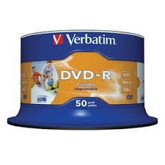 DVD-R 4.7 Go Verbatim 16x vitesse imprimable[5265]