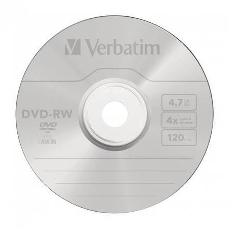 DVD-RW Verbatim 4x (cloche de 25)[43639]