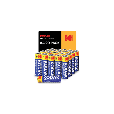 Carton de 20 pile KODAK AA Max Super Alkanine[KODAK AA]