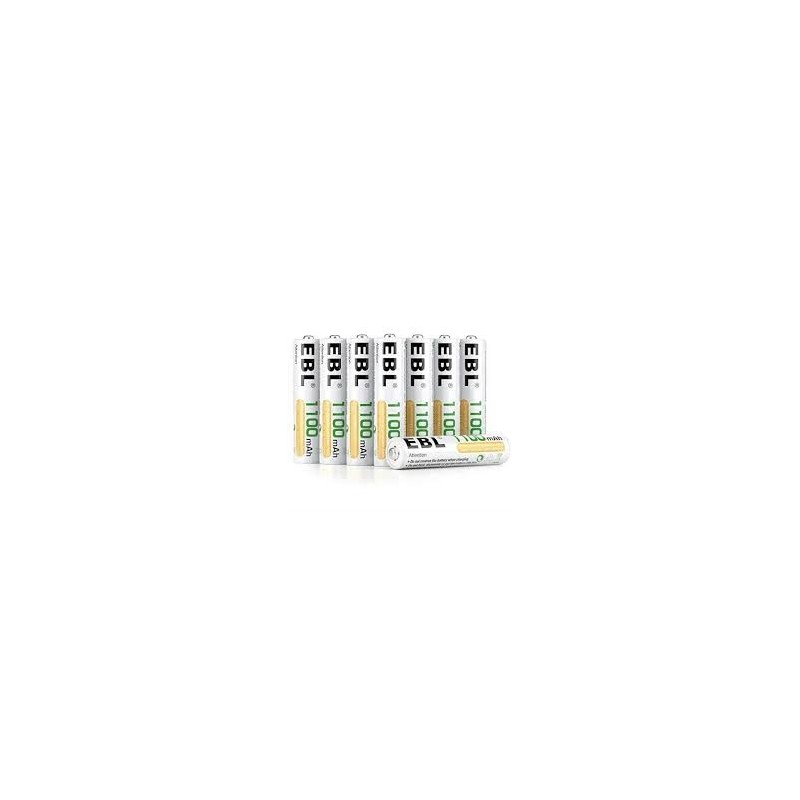 EBL 8PCS Piles Rechargeables AAA 1100mAh 1,2V Ni-MH
Piles[EBL 8PCS]