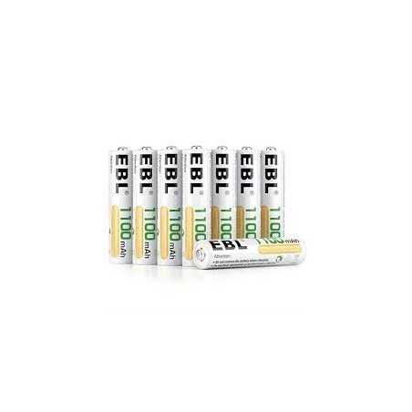 EBL 8PCS Piles Rechargeables AAA 1100mAh 1,2V Ni-MH
Piles[EBL 8PCS]