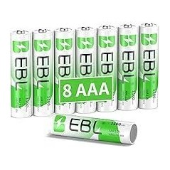 EBL 8PCS Piles Rechargeables AAA 1100mAh 1,2V Ni-MH
Piles[EBL 8PCS]