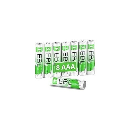 EBL 8PCS Piles Rechargeables AAA 1100mAh 1,2V Ni-MH
Piles[EBL 8PCS]