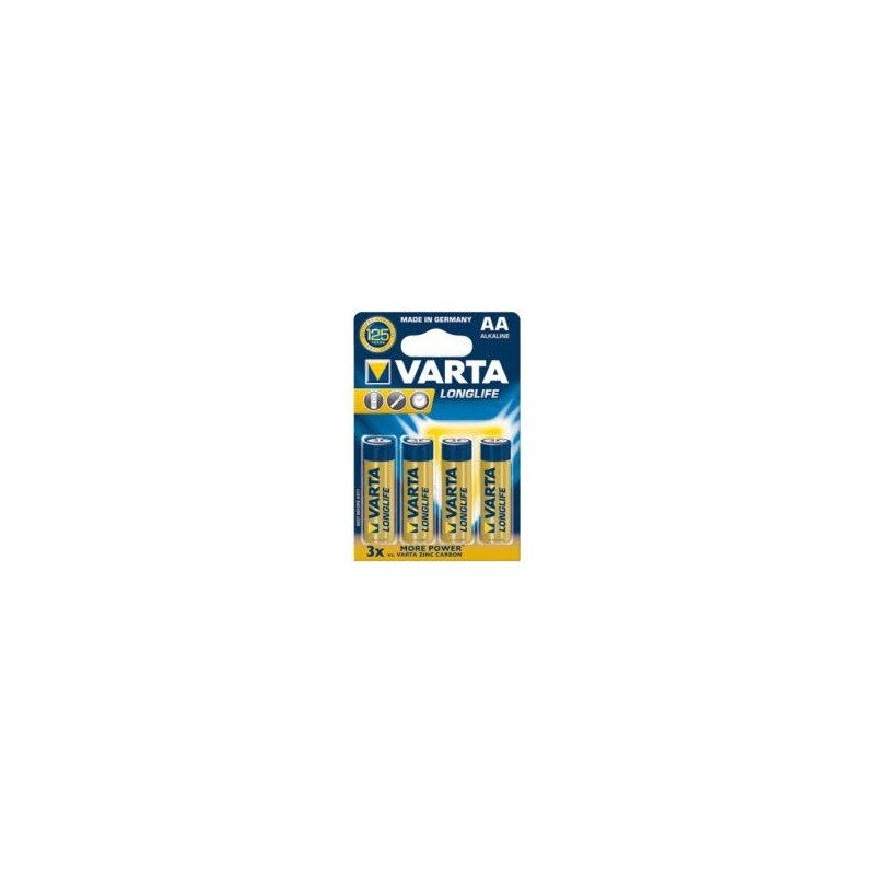 Piles LR06 (AA) de marque VARTA (1,5v). En pack blister 4 unités.[VALIPILELR06]