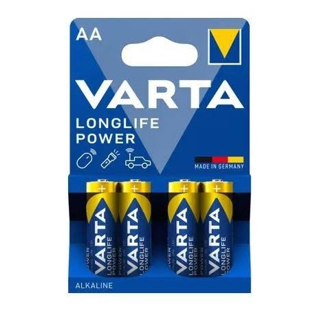 Piles LR06 (AA) de marque VARTA (1,5v). En pack blister 4 unités.[VALIPILELR06]