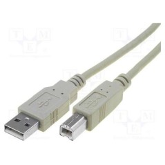 Cable USB 2.0 Type A-B M/M 1.8  m  pour  imprimante[AK-300105-018-E]