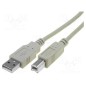 Cable USB 2.0 Type A-B M/M 1.8  m  pour  imprimante[AK-300105-018-E]