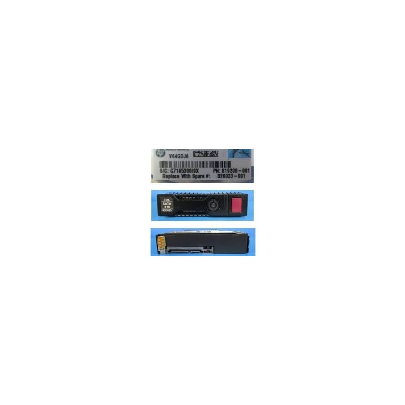 Disque dur  HPE - 8 To - échangeable à chaud - 3.5" LFF - SATA 6Gb/s - 7200 tours/min pour DL 380 Gen 10.[877683-002]