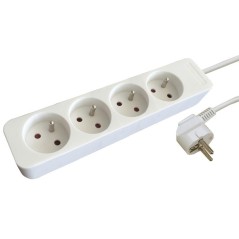 Bloc de 4 Prises 2P+T 3m H05VVF3G1.5[H05VVF3G1.5]