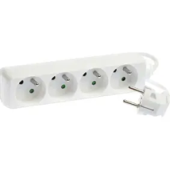 Bloc de 4 Prises 2P+T 3m H05VVF3G1.5[H05VVF3G1.5]
