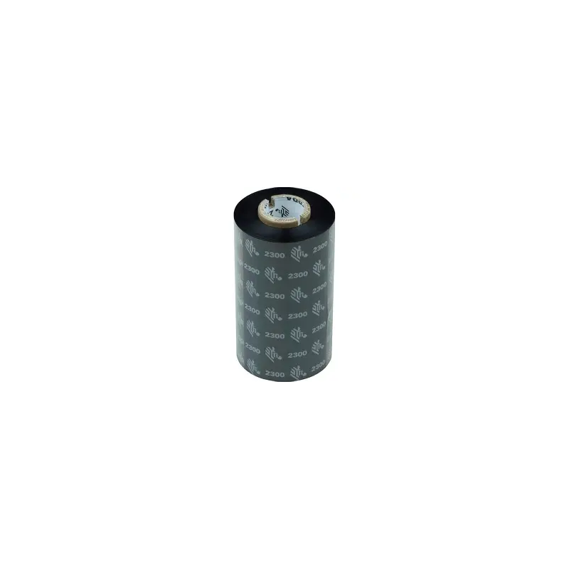 Carton de 12 Rubans noir (02300BK11045) Zebra Cire 2300 - 110mmx450m[02300BK11045]