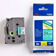 CASSETTE DE RUBAN 24 MM NOIR  /VERT  BROTHER (TZe751)[TZE-751]