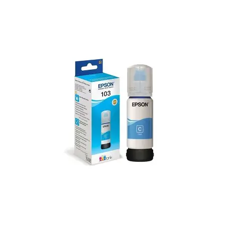 Bouteille d encre Epson103 EcoTank Cyan   / 7500 pages/ L3110, L3150, L5190[C13T00S24A]