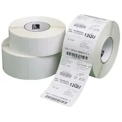 Rouleau d étiquettes 100 x 50mm papier à impression  thermique lot de 4 Zébra[87000]