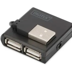 Hub USB 2.0 haute vitesse 4 ports : 4 USB A/F, 1 USB B mini/M, câble USB inclus[DA-70217]