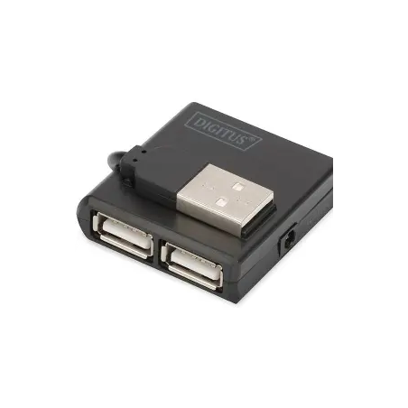 Hub USB 2.0 haute vitesse 4 ports : 4 USB A/F, 1 USB B mini/M, câble USB inclus[DA-70217]