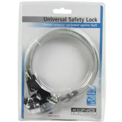 câble antivol à clé Konig electronic CMP-SAFE3  2 clés incluses[CMP-SAFE3]