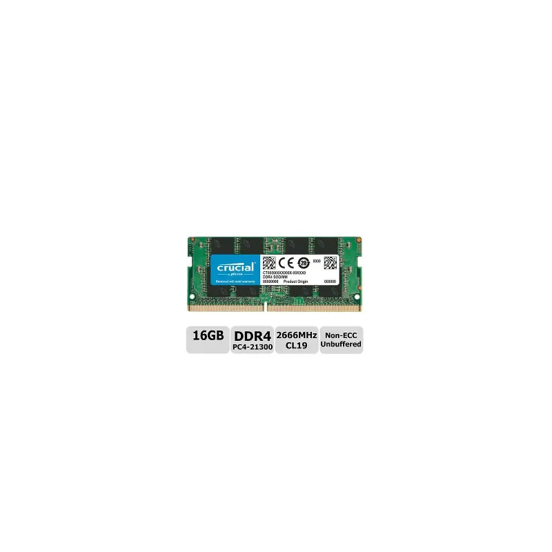 Barrettes de RAM CRUCIAL SODIMM 4GO  DDR4 SODIMM DR4 2666 MT/s PC4-21300 CL19 SR x8 260pin ordinateur Portable[CT4G4SFS8266]
