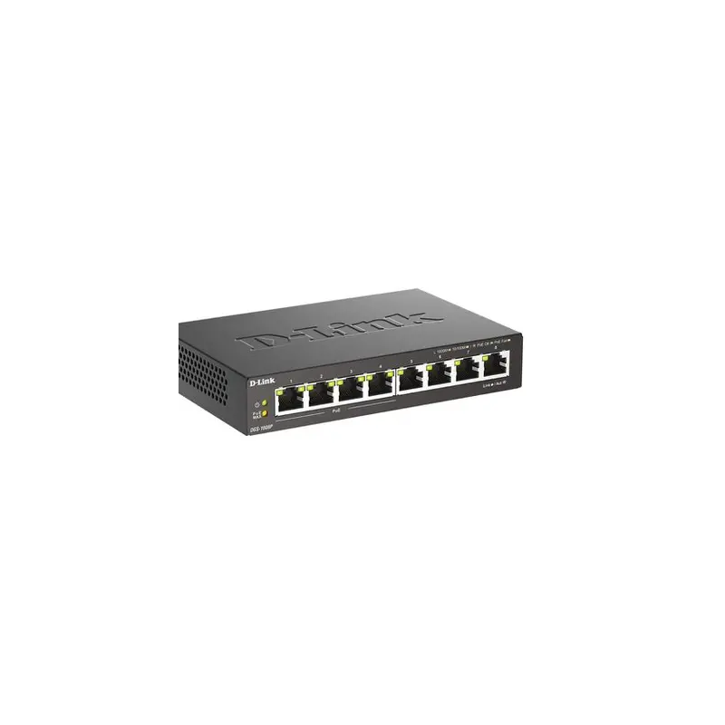 Switch D-Link 8 Ports  10/100/1000 POE DGS1008P[DGS1008P]