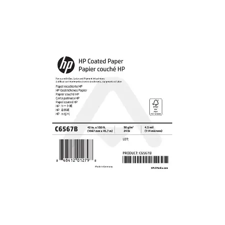 Rouleau de Papier Couche HP  C6567B 1067mm[C6567B]