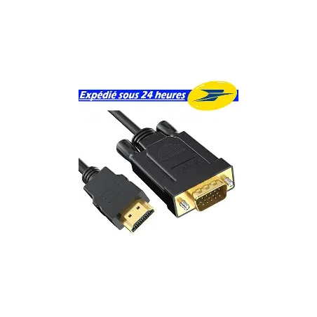 Convertisseur HDMI mâle vers VGA male 1,8M[HDMI18]