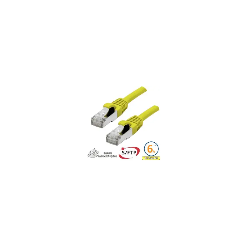 Cordon de brassage CAT6 S-FTP 0.5m  Jaune