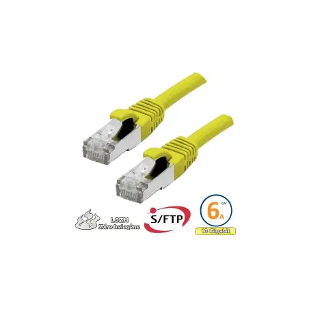 Cordon de brassage CAT6 S-FTP 0.5m  Jaune
