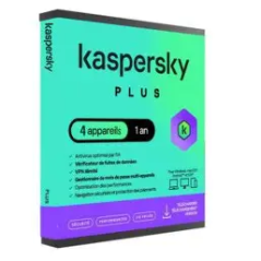 Logiciel Kaspersky Plus 4 postes 2025 WCA[KL10428XDFS-25DVD]