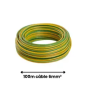 Cable electrique souple H07V-K 10 mm² Vert/Jaune (100 mètres)[FILHO7VK10VJ]