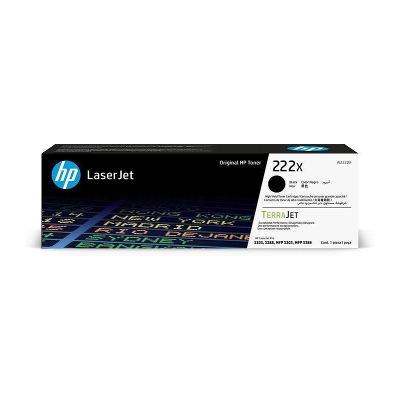 Toner HP LasetJet 222X Noir 3200 pages[W2220X]